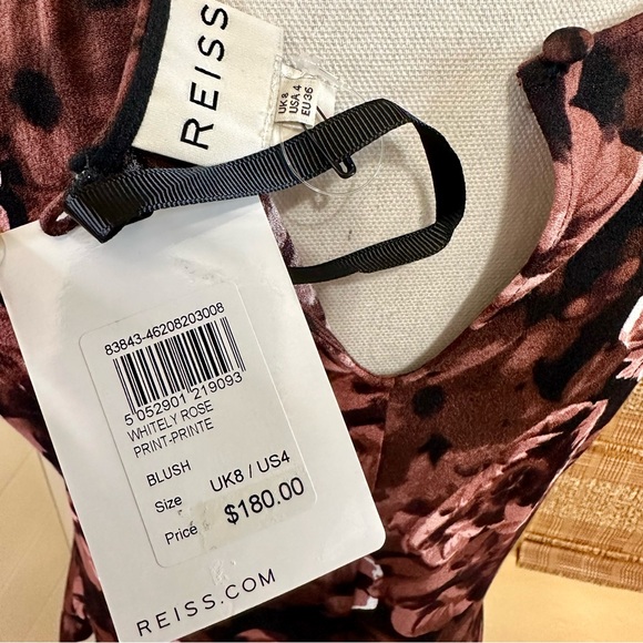NWT! Reiss Rose Printed Top - Picture 5 of 5